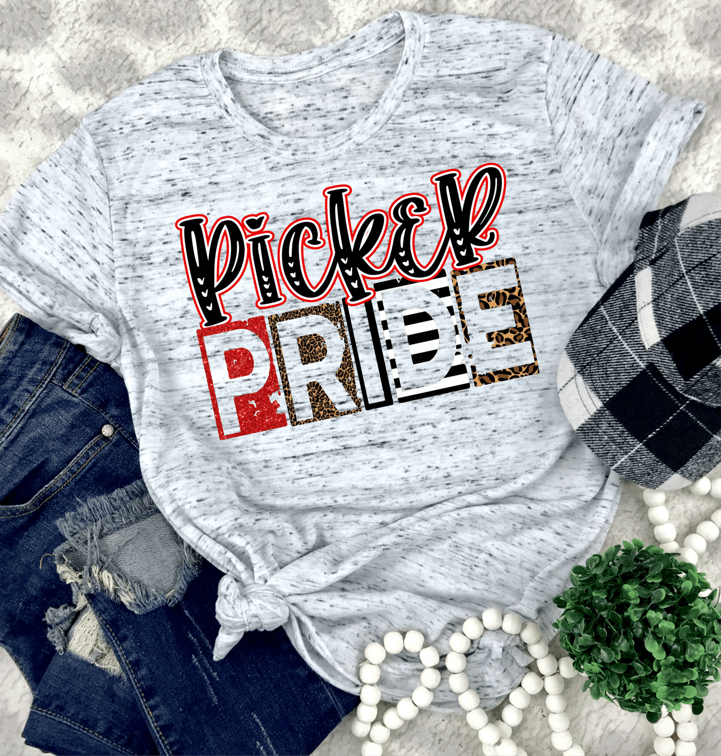 Picker pride red black team sport DTF TRANSFERSPRINT TO ORDER - Do it yourself Transfers