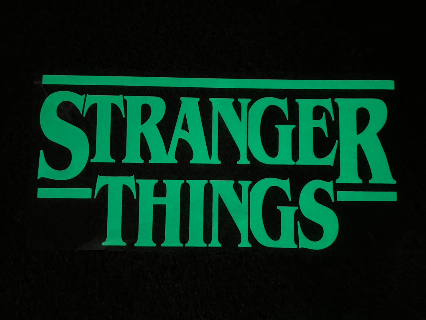 Stranger things GLOW IN THE DARK size ADULT DTF TRANSFERPRINT TO ORDER