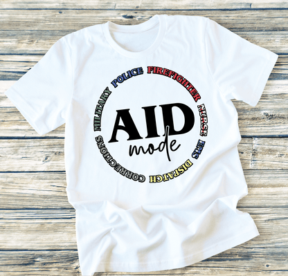 AID mode Police Firefighter Nurse EMS Dispatch Corrections Military adult size .5 DTF TRANSFERPRINT TO ORDER - Do it yourself Transfers