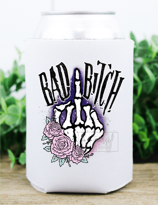 Bad Bitch Skull finger flowers size .5 DTF TRANSFERPRINT TO ORDER - Do it yourself Transfers