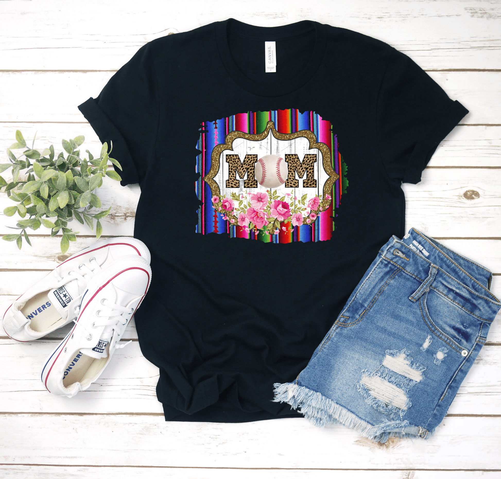 Baseball mom serape frame DTF TRANSFERPRINT TO ORDER - Do it yourself Transfers