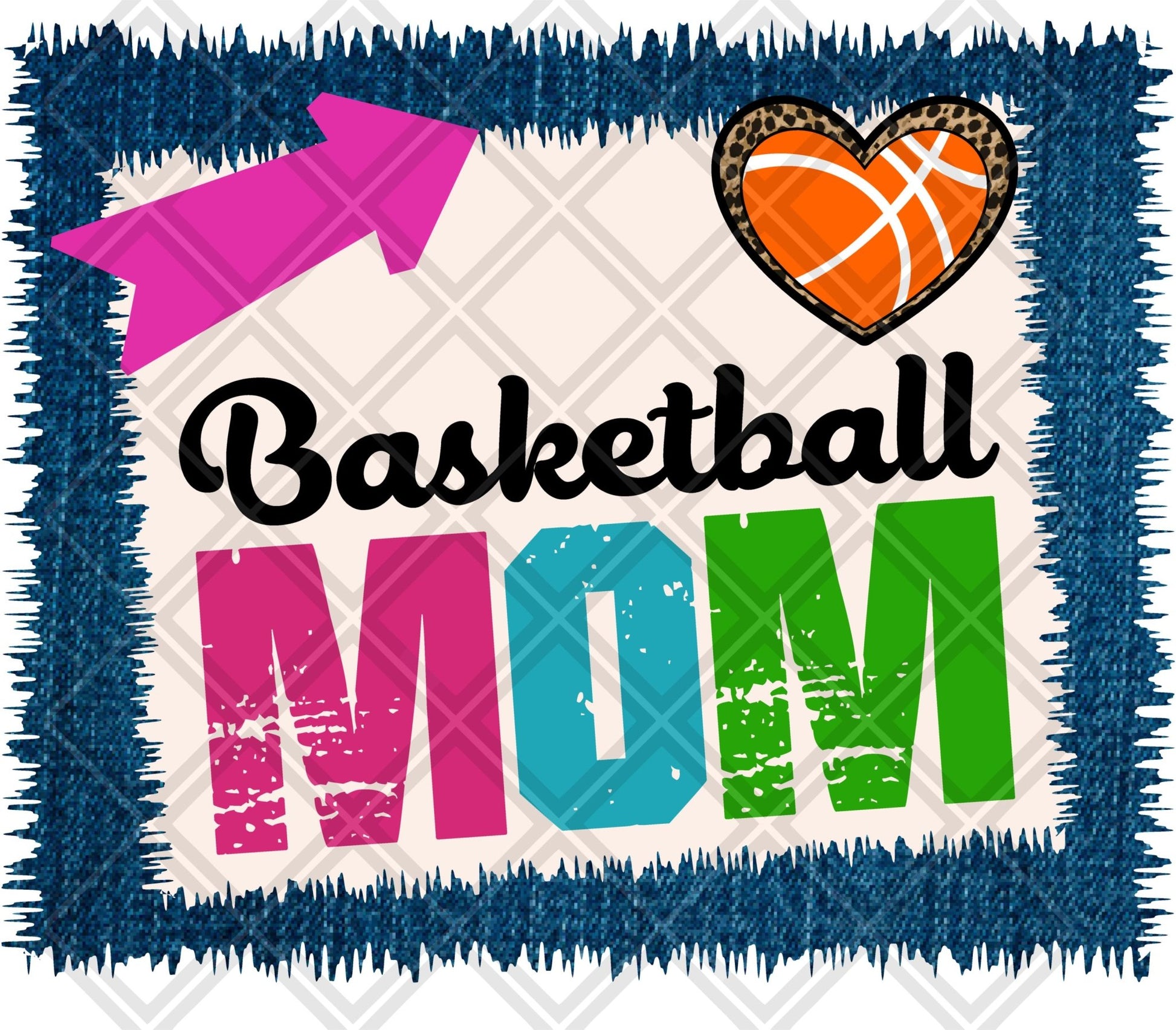 basketball mom frame arrow png Digital Download Instand Download - Do it yourself Transfers