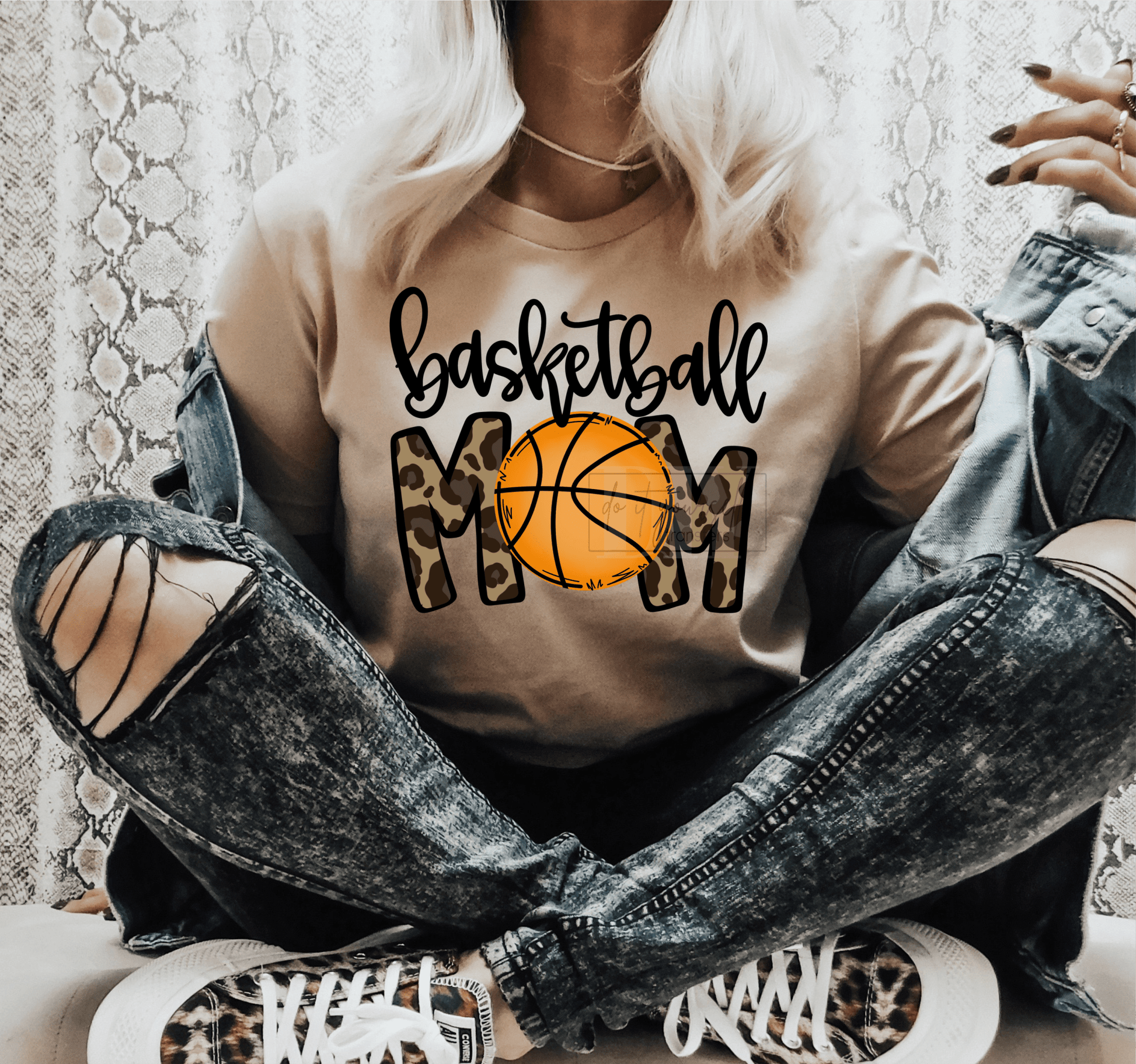 Basketball mom Leopard print Sports size ADULT DTF TRANSFERPRINT TO ORDER - Do it yourself Transfers