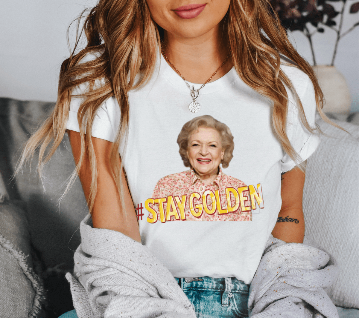 Betty White #staygolden size ADULT DTF TRANSFERPRINT TO ORDER - Do it yourself Transfers