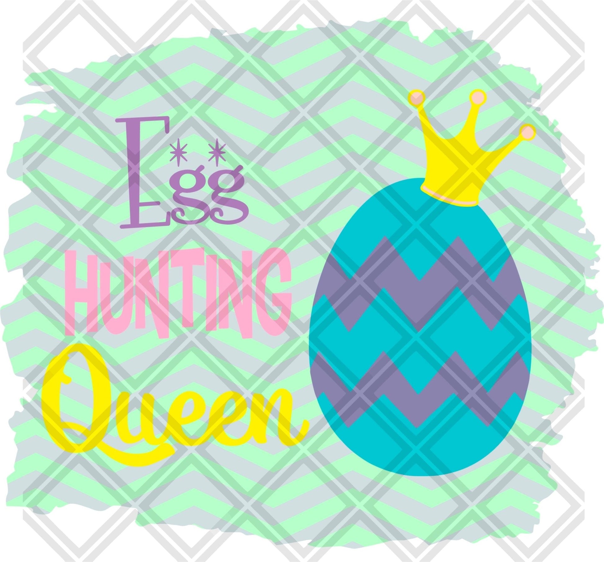 EGG HUNTING QUEEN png Digital Download Instand Download - Do it yourself Transfers