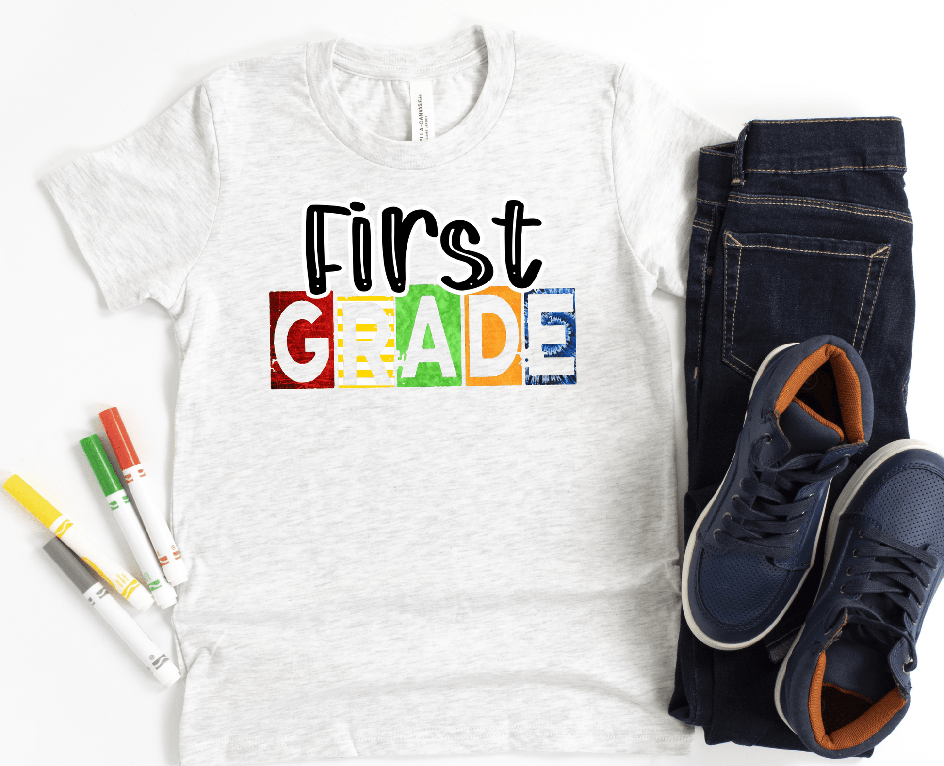 First Grade BOY school colors DTF TRANSFERSPRINT TO ORDER - Do it yourself Transfers