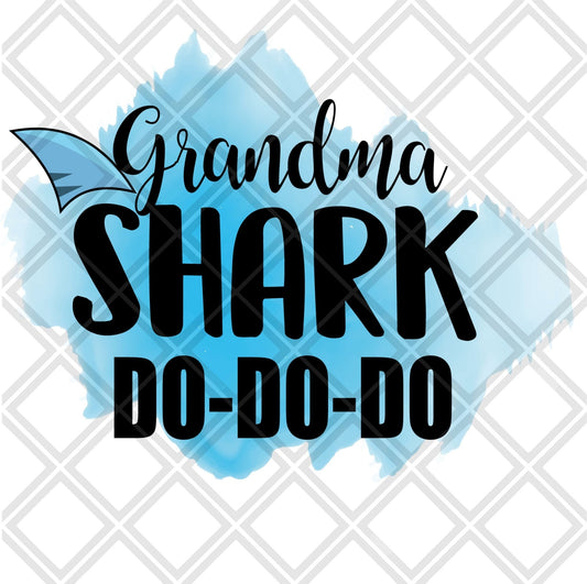 GRANDMA Shark DTF TRANSFERPRINT TO ORDER - Do it yourself Transfers