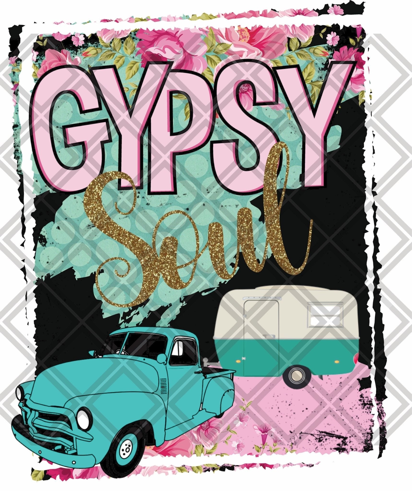 Gypsy Soul Trailer Truck DTF TRANSFERPRINT TO ORDER - Do it yourself Transfers