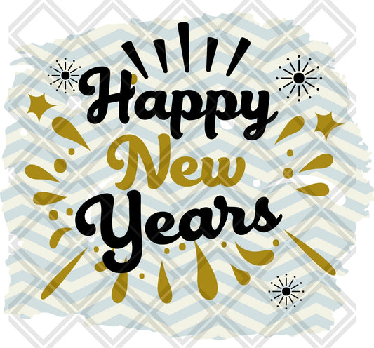 HAPPY NEW YEAR FRAME png Digital Download Instand Download - Do it yourself Transfers