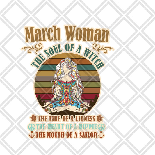 March woman Digital Download Instand Download - Do it yourself Transfers