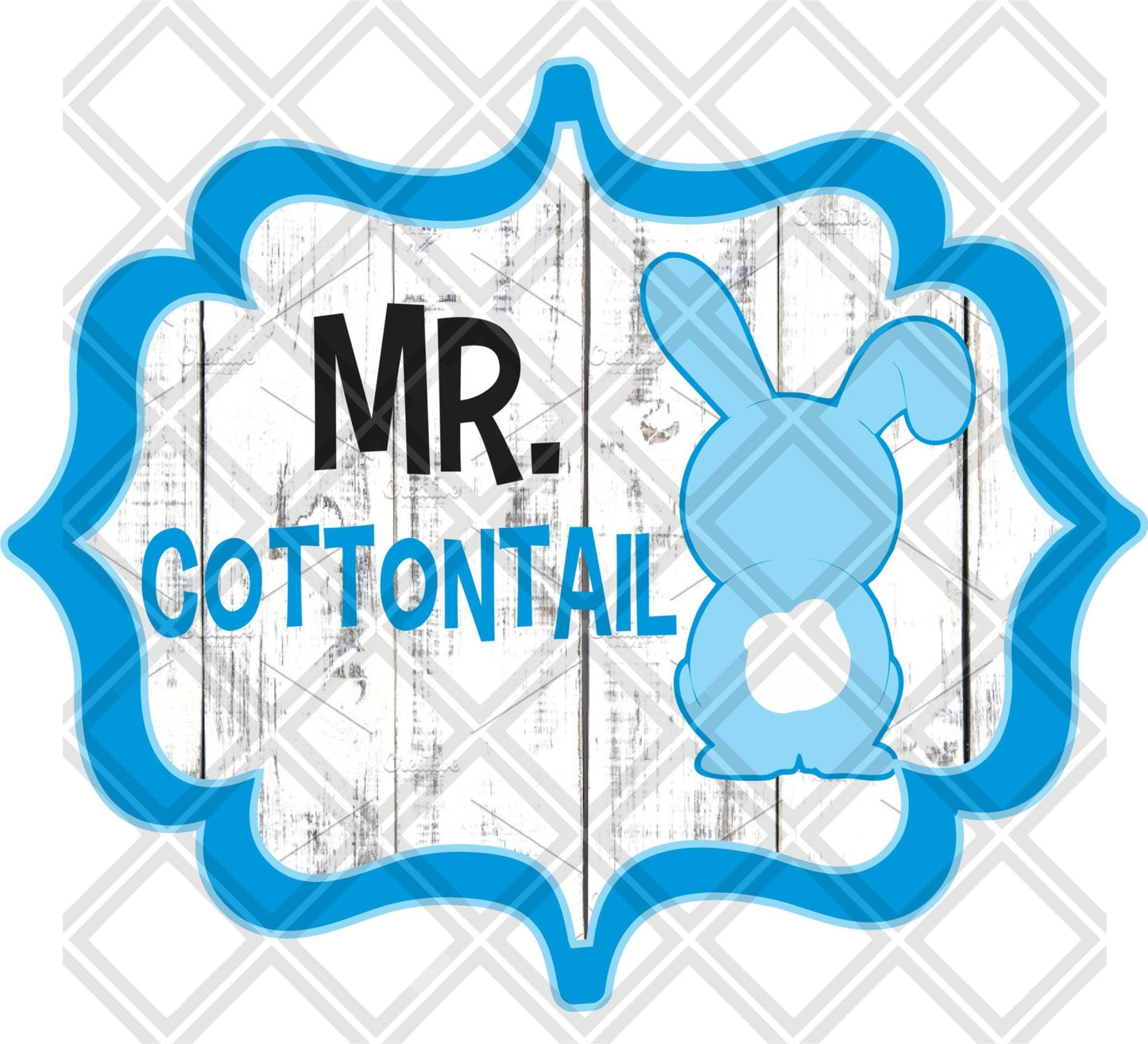 Mr Cottontail DTF TRANSFERPRINT TO ORDER - Do it yourself Transfers