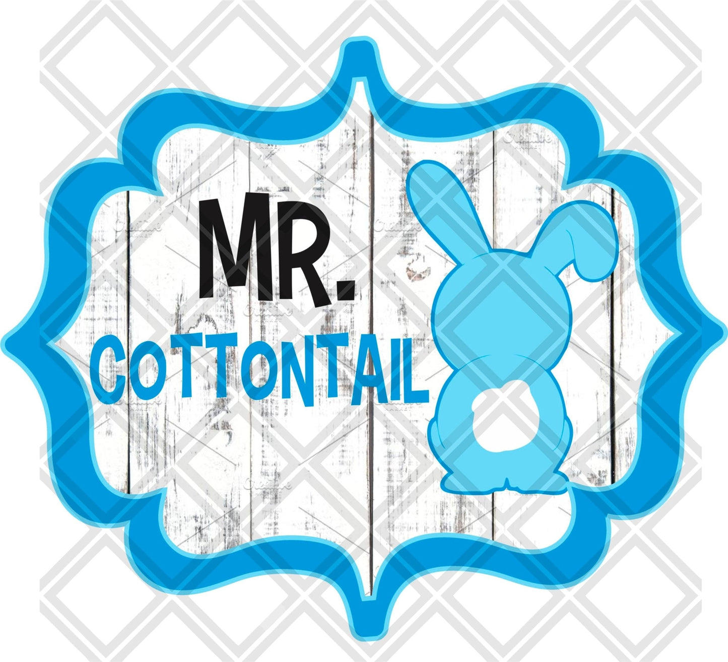 MR COTTONTAIL png Digital Download Instand Download - Do it yourself Transfers