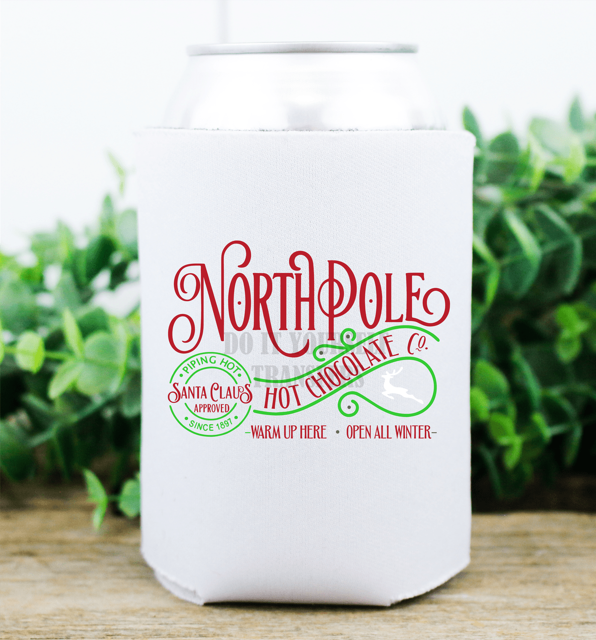 Northpole Santa Claus apprived Hot Chocolate co Christmas Winter / size 3x2 DTF TRANSFERPRINT TO ORDER - Do it yourself Transfers