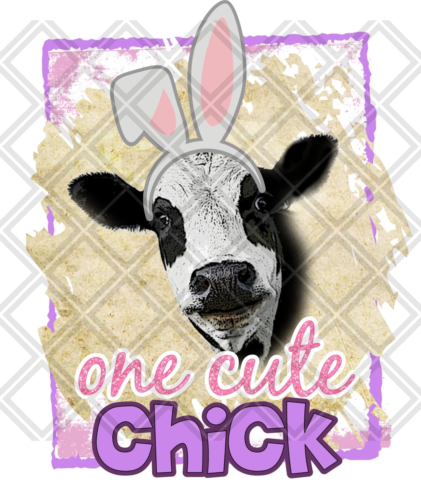 one cute chick cow DTF TRANSFERPRINT TO ORDER - Do it yourself Transfers