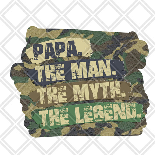 Papa the man the myth the legend DTF TRANSFERPRINT TO ORDER - Do it yourself Transfers