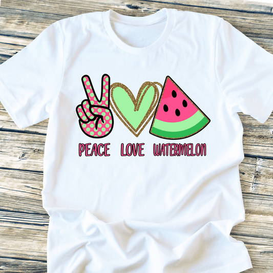 Peace love watermelon DTF TRANSFERPRINT TO ORDER - Do it yourself Transfers