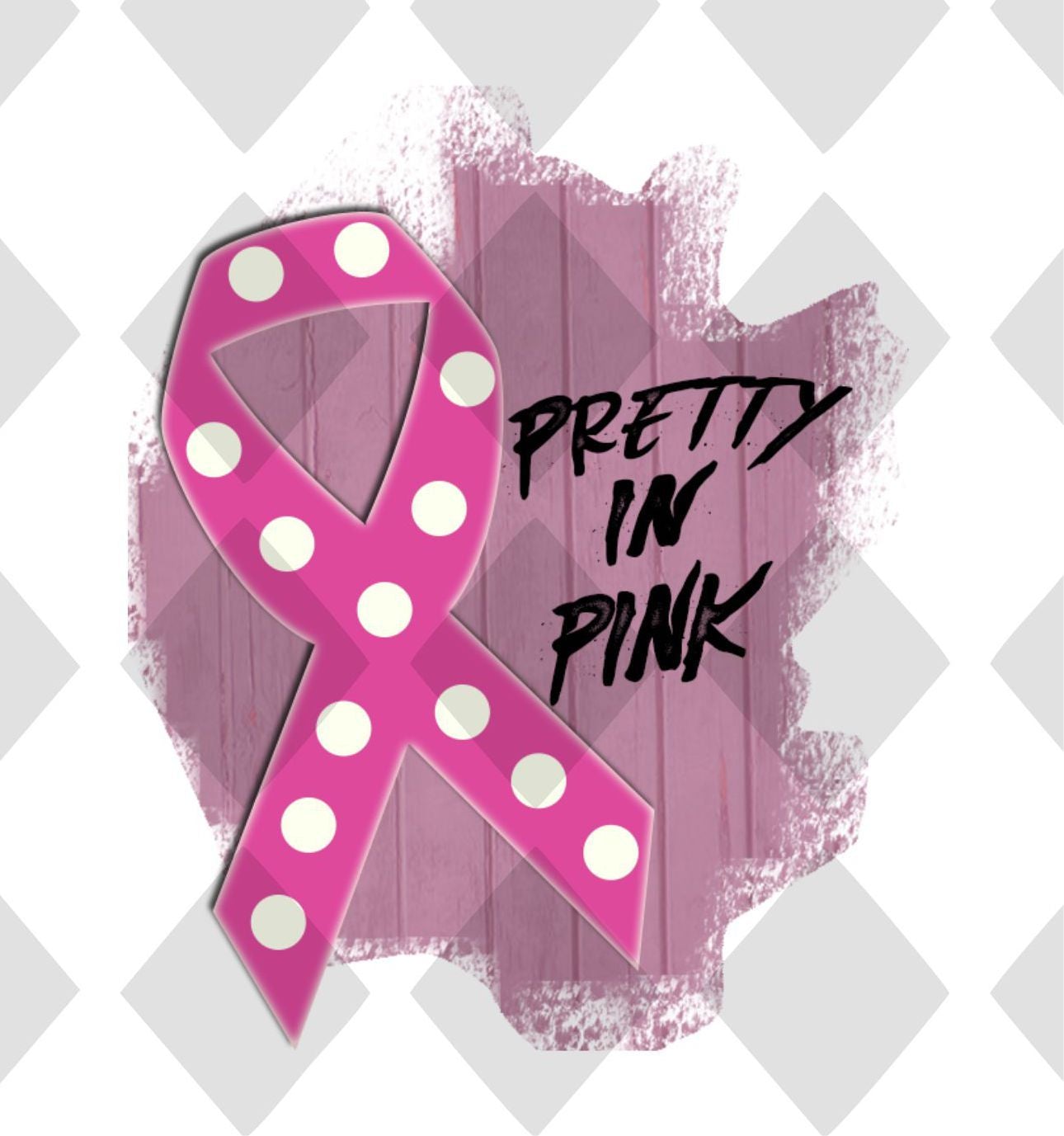 Pretty In Pink October Ribbon DTF TRANSFERPRINT TO ORDER - Do it yourself Transfers