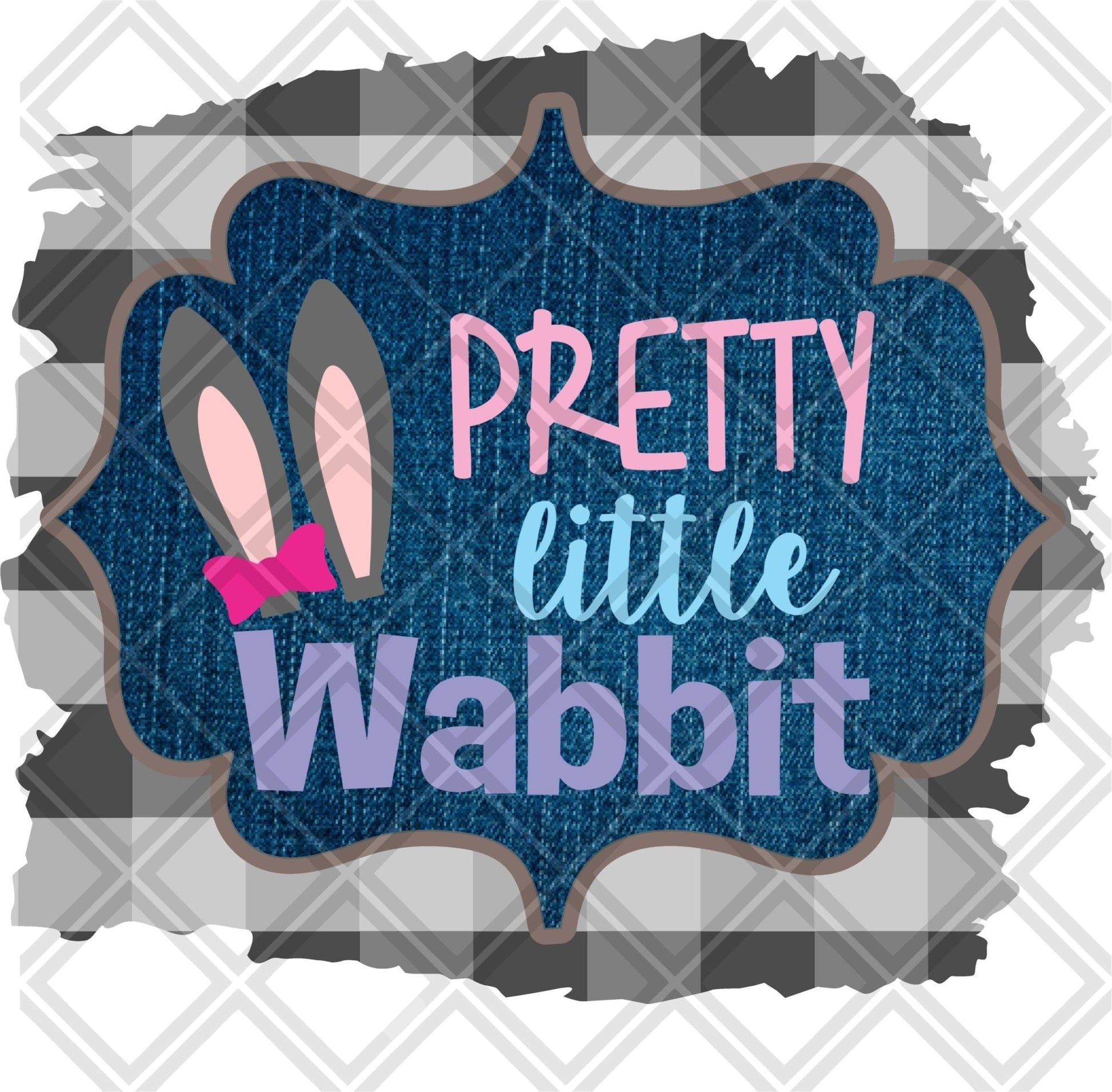 Pretty Little Wabbit Girl DTF TRANSFERPRINT TO ORDER - Do it yourself Transfers