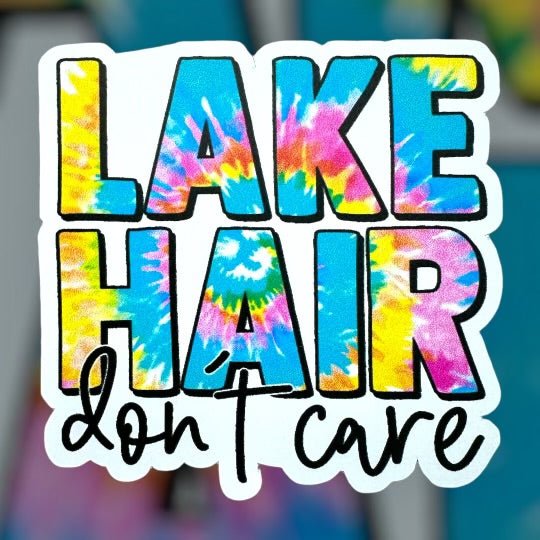 RTS LAKE HAIR DON'T CARE STICKER 3X3.5 - Do it yourself Transfers