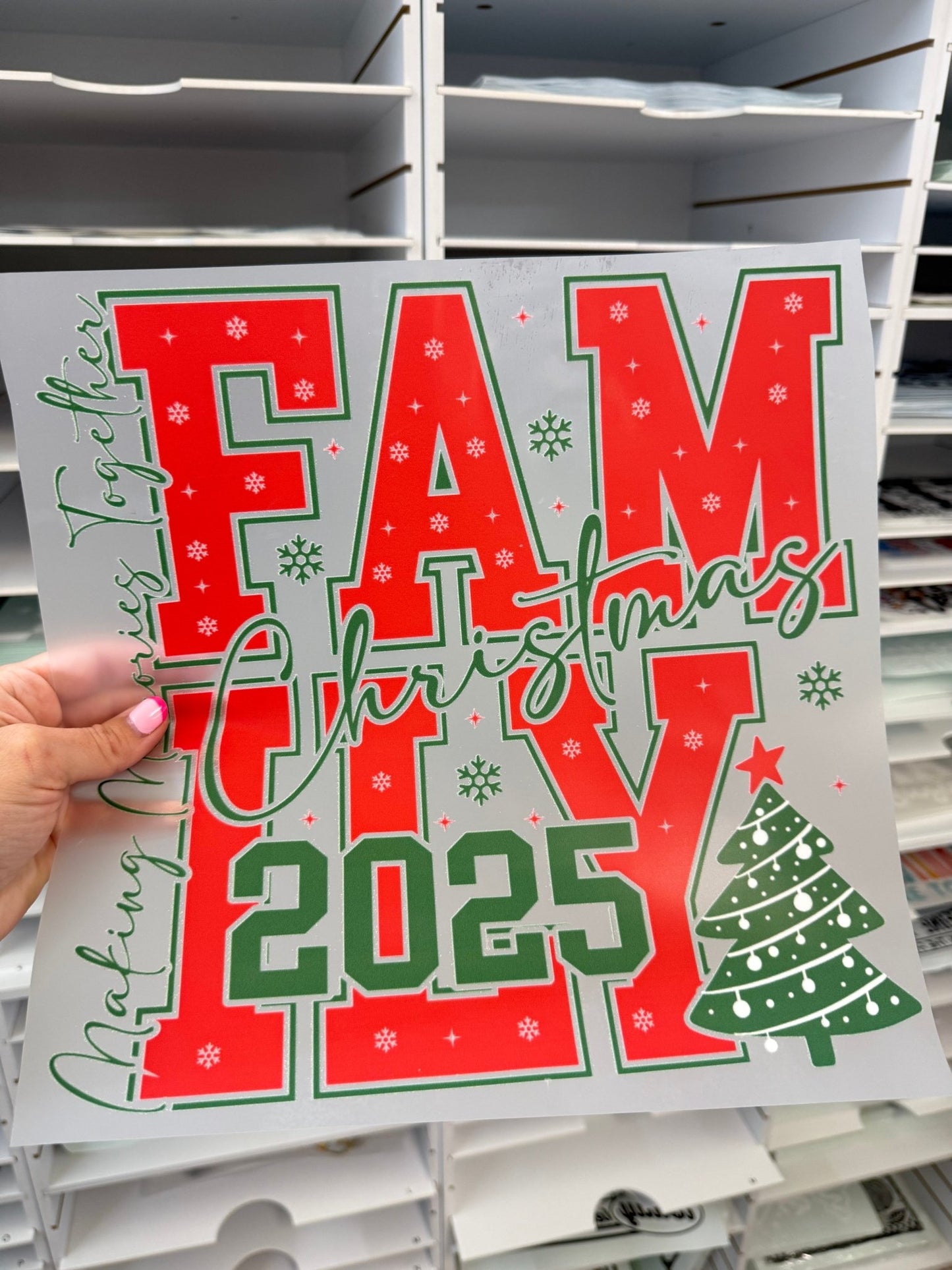 RTS MAKING MEMORIES TOGETHER FAMILY CHRISMTAS 2025 DTF DIRECT TO FILM transfers ADULT 10X12 - Do it yourself Transfers