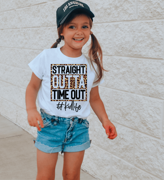 RTS Straight outta time out #kidlife MATTE BREATHABLE CLEAR FILM SCREEN PRINT TRANSFER KIDS 9X7 - Do it yourself Transfers