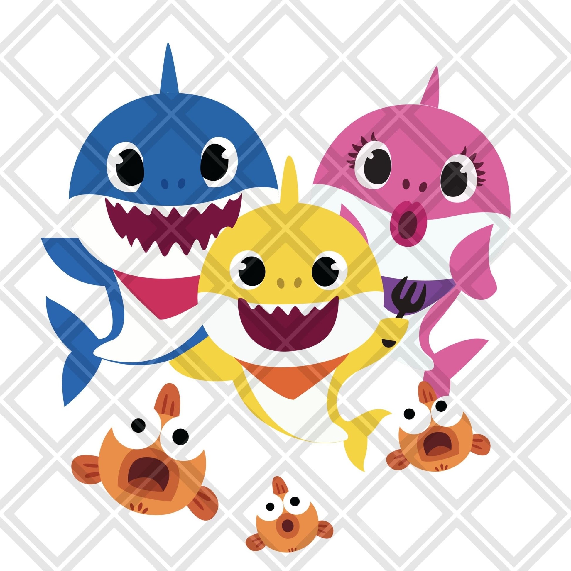 SHARK FAMILY DTF TRANSFERPRINT TO ORDER - Do it yourself Transfers