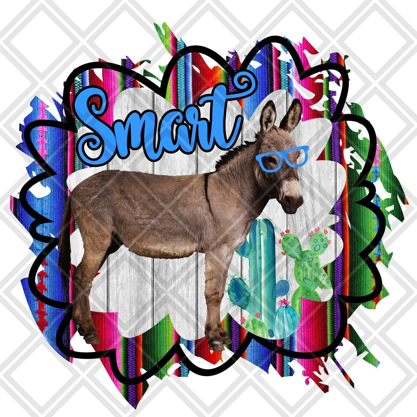 Smart Donkey frame Digital Download Instand Download - Do it yourself Transfers