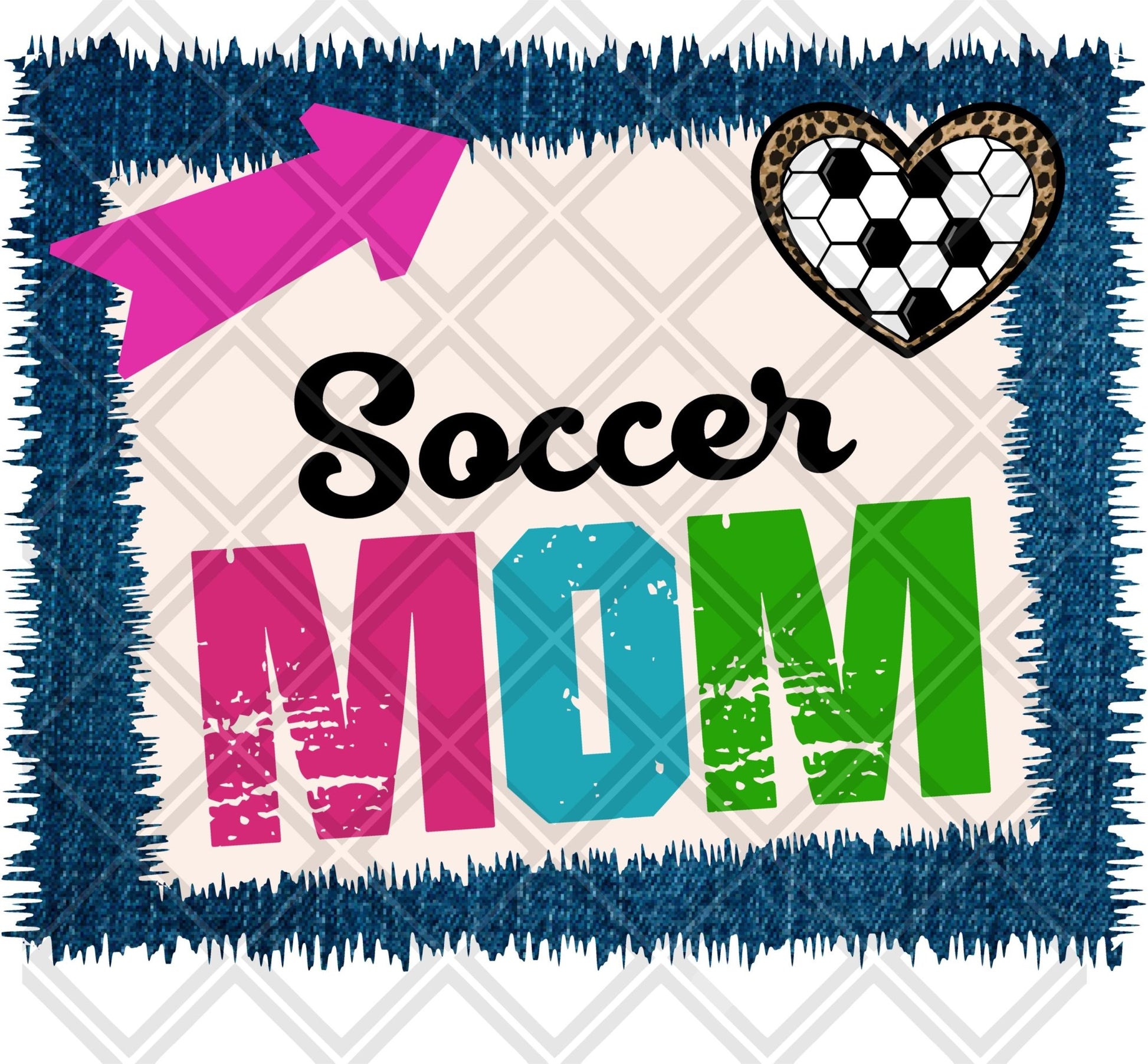 soccer mom frame arrow png Digital Download Instand Download - Do it yourself Transfers