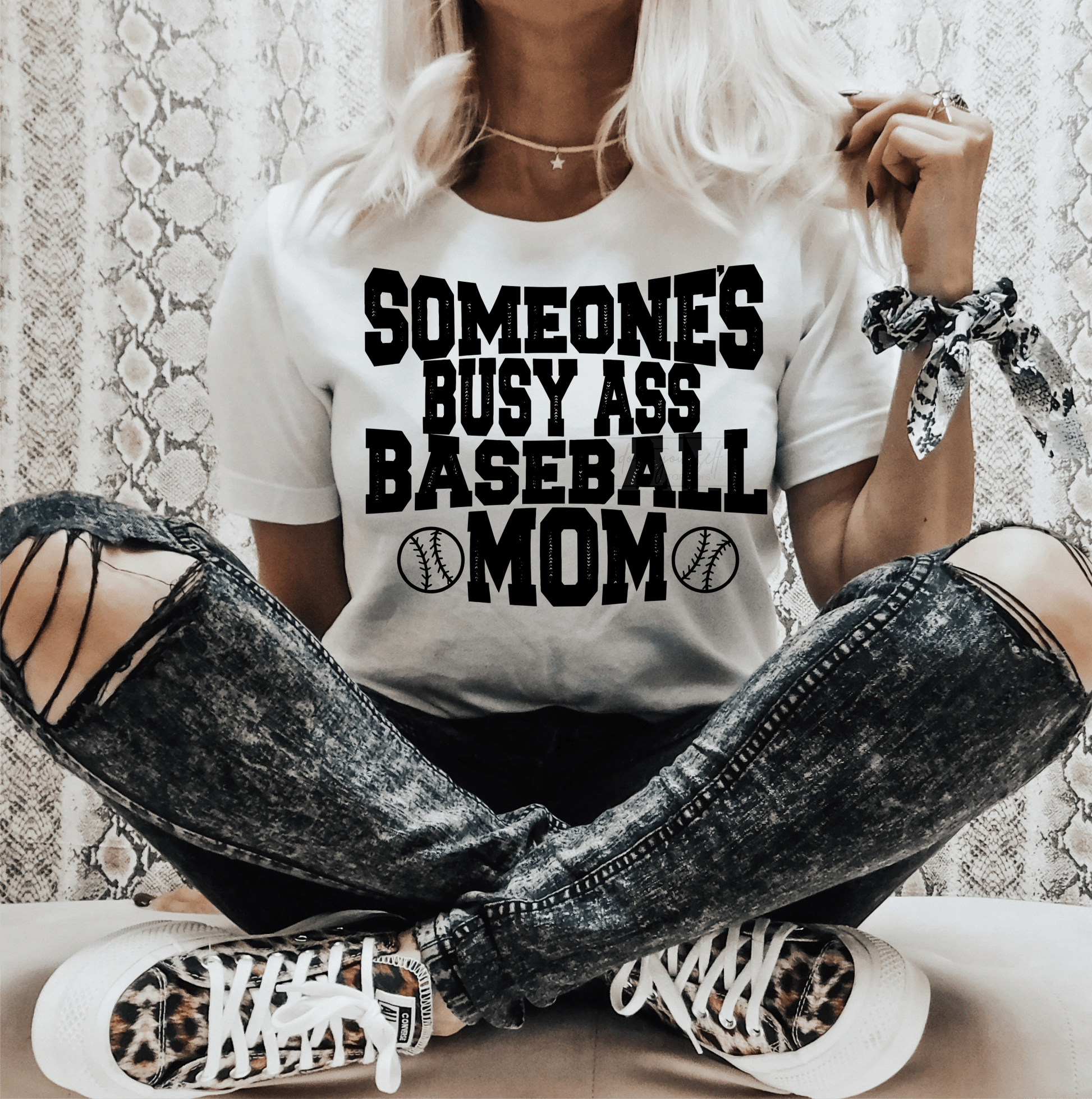 Someone's busy ass BASEBALL MOM SINGLE COLOR BLACK SCREEN PRINT TRANSFER ADULT DTF TRANSFERPRINT TO ORDER - Do it yourself Transfers