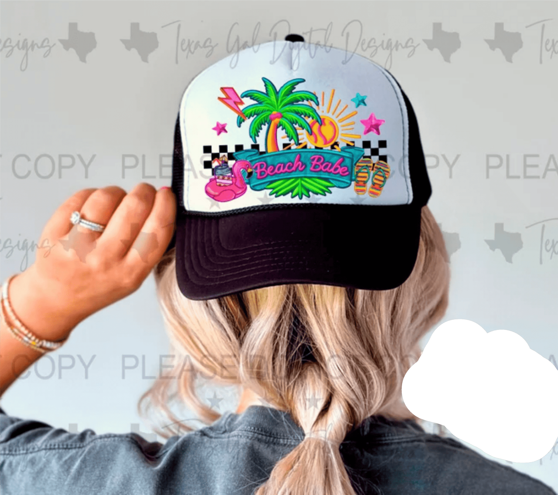 TRANSFER TUESDAY BEACH BUM SUMMER DTF DIRECT TO FILM transfers HAT - Do it yourself Transfers