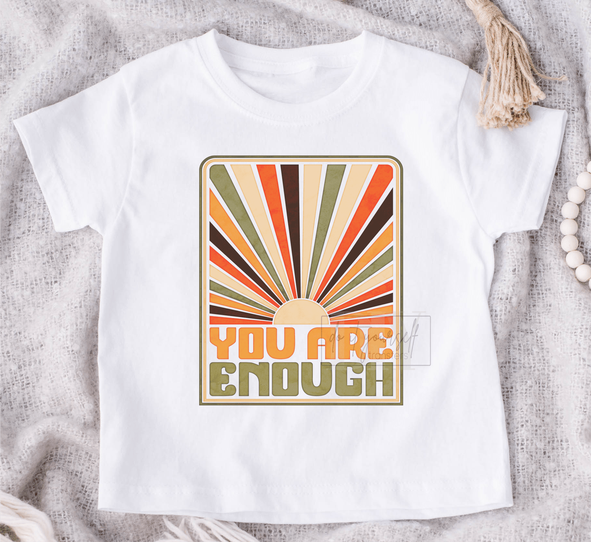 You are Enough Sunshine sun frame size KIDS DTF TRANSFERPRINT TO ORDER - Do it yourself Transfers