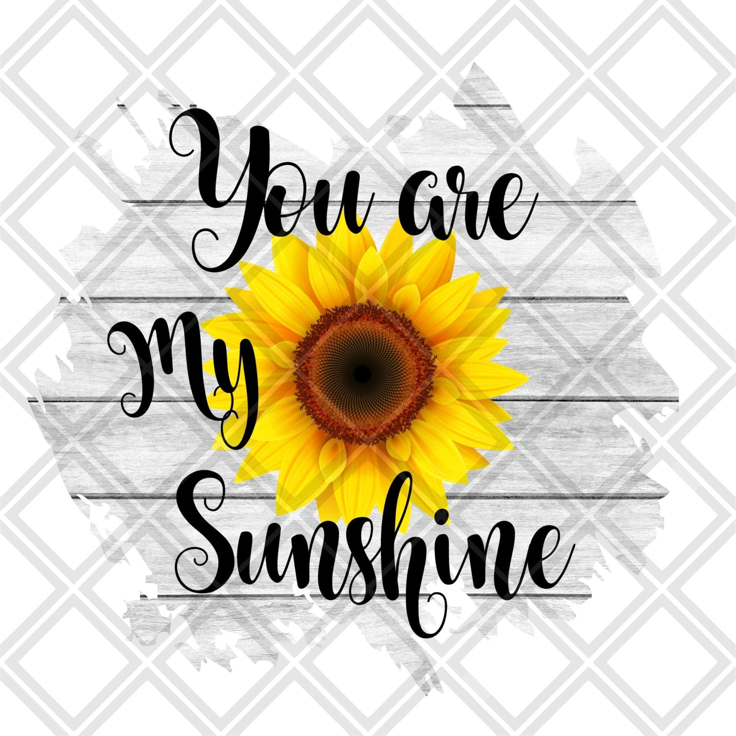 You are my Sunshine Flower Frame DTF TRANSFERPRINT TO ORDER - Do it yourself Transfers